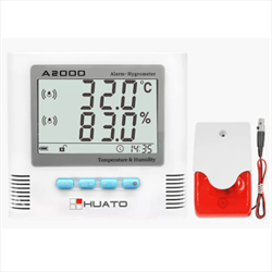 Máy đo và cảnh báo nhiệt độ độ ẩm HUATO A2000-EX (-40~+85℃, 0 ~ 100%RH, cảm biến ngoài)